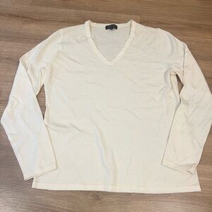 Lord & Taylor Soft Cream Knit Top